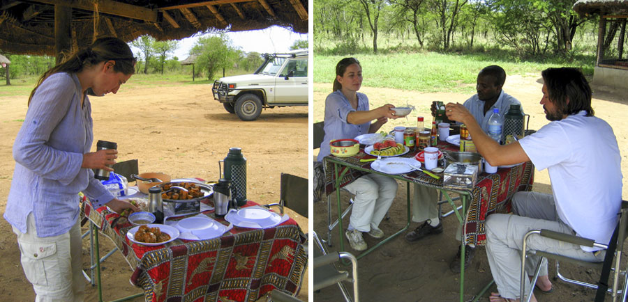Breakfast on a budget safari in Serengeti 