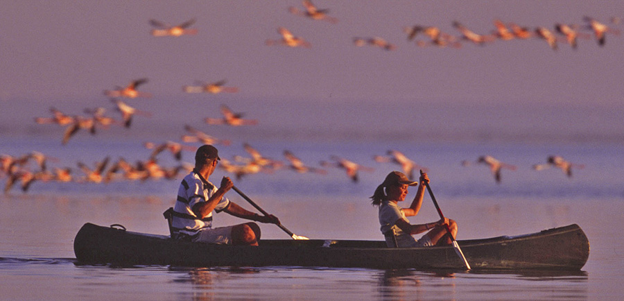 Canoeing on Lake Manyara National Park