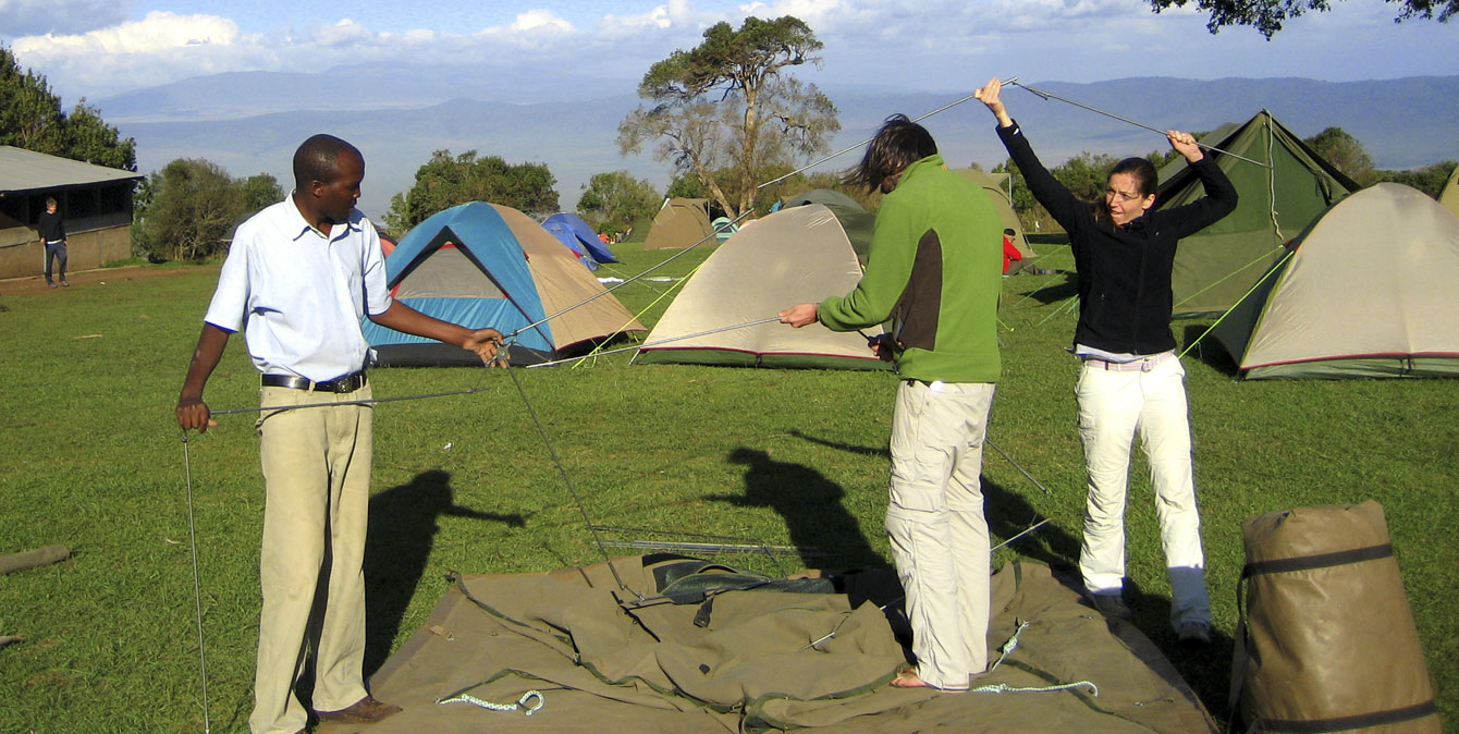 Budget-Camping Safari Tents in Tanzania